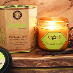 Vela de Soya Organic Goodness Pachulí y Vainilla - Song of India 200gr