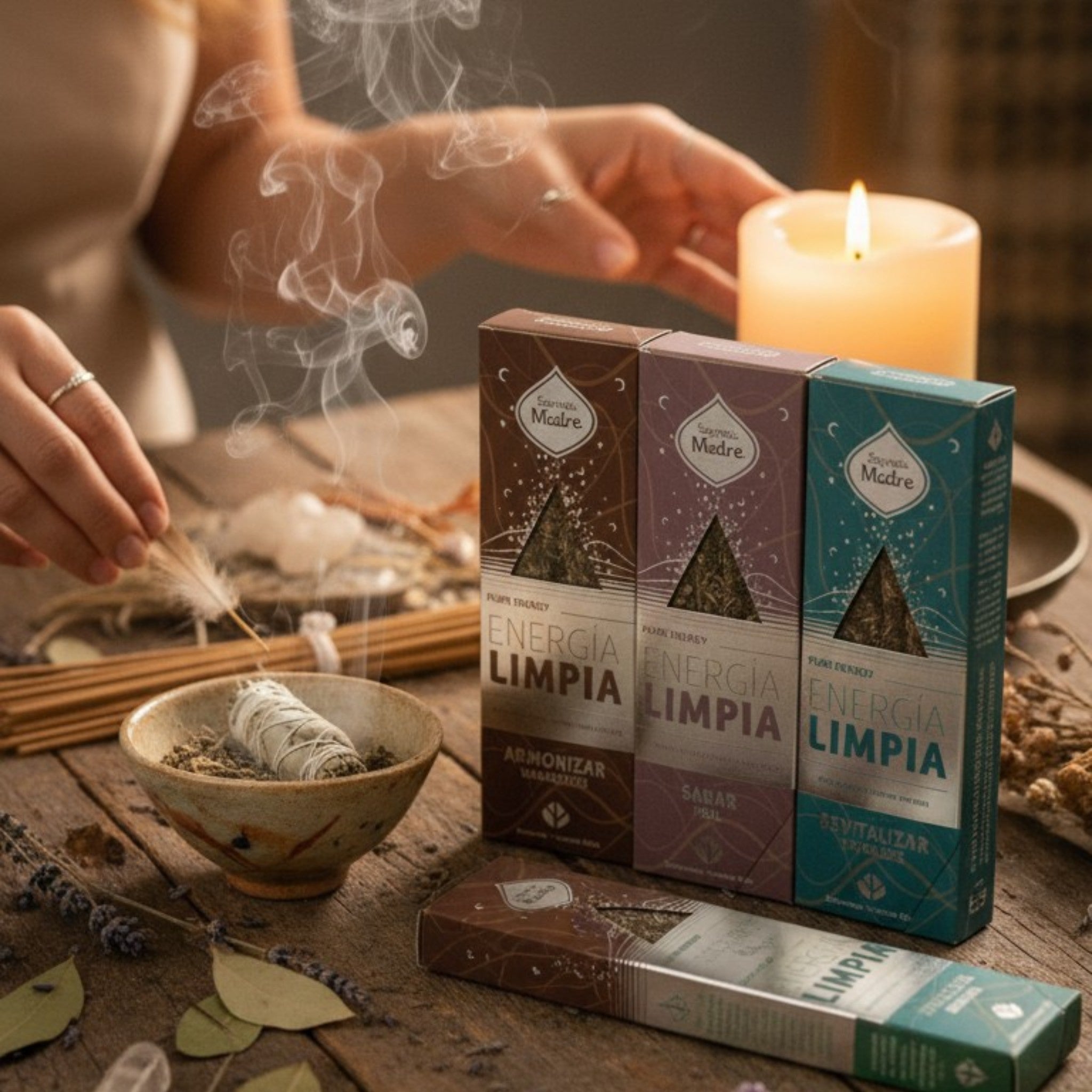 Ritual Energía Limpia | Pack Sahumerios (Armonizar · Sanar · Revitalizar · Renacer) - Portal Zen